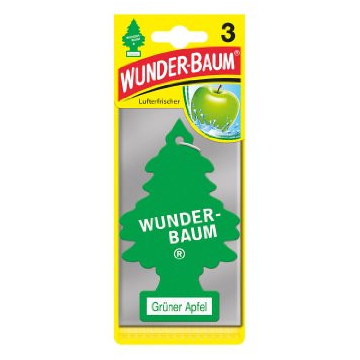 Papierový osviežovač vzduchu WUNDER-BAUM GRUNER APFEL 5g