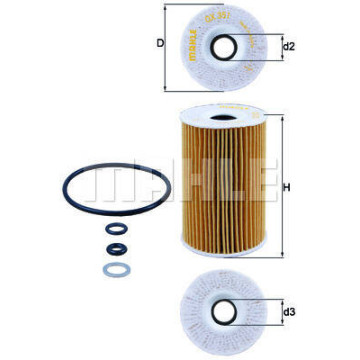 MAHLE Olejový filter OX 351 D
